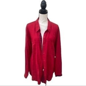 Riders by Lee cotton button down shirt size 3X